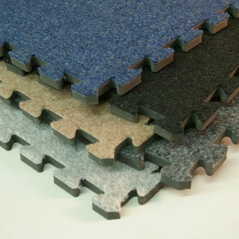 Interlocking Carpet Tile Bat And Trade Show With Padding