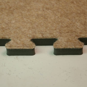 Interlocking Carpet Tile - Basement and Trade Show with Padding